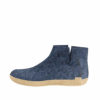 glerups hjemmesko dame i blå med skaft