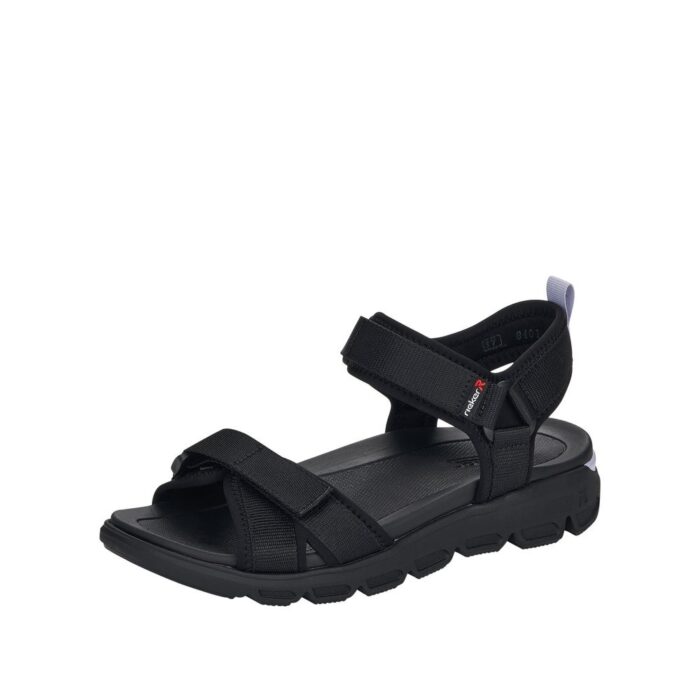 Rieker Revolution sandal til dame med 2 velcroremme. Blød og let. v8401-00