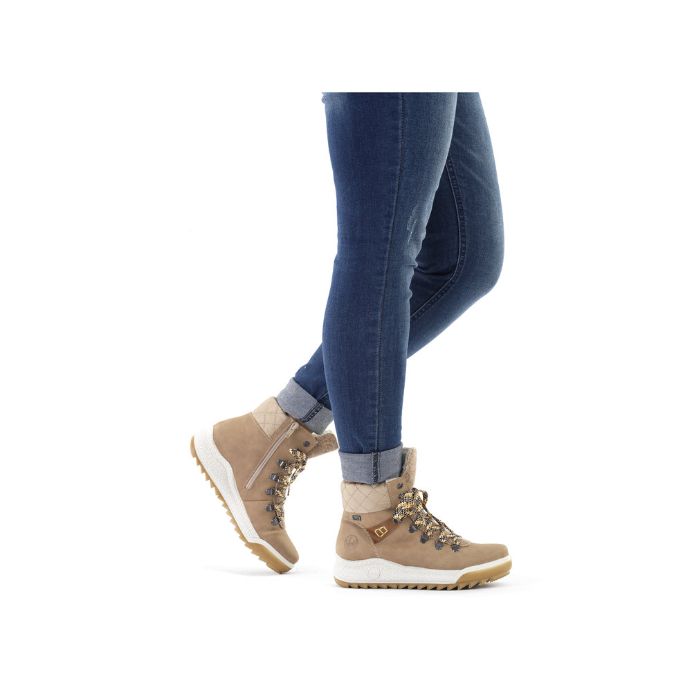 Rieker vinterstøvle til dame i brun • med RiekerTex → Unic Shoes