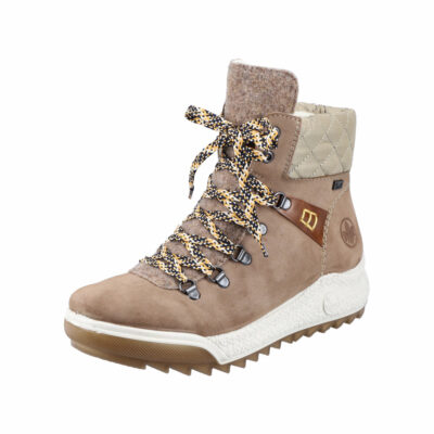 klinke Bore sekvens Rieker vinterstøvle til dame i brun • med RiekerTex • → Unic Shoes