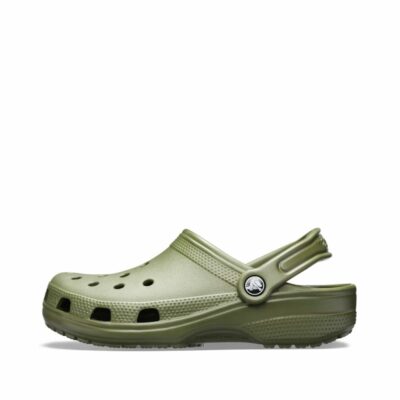 Crocs sandal i army grøn til dame med rem bagpå og bløde såler