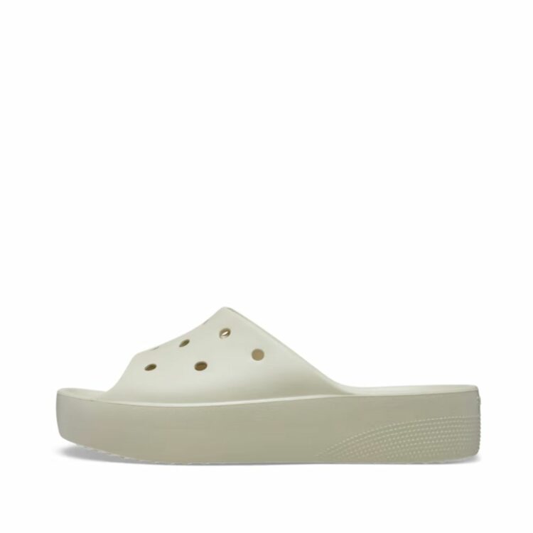 Crocs sandal til dame i beige med platform sål