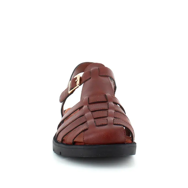 Duffy sandal i brun med lukket tå til dame 75-09959-03