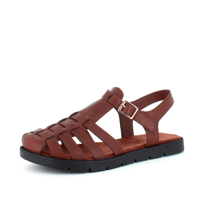 Duffy sandal i brun med lukket tå til dame 75-09959-03