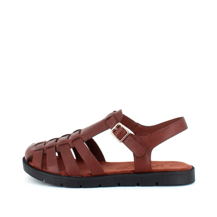 Duffy sandal i brun med lukket tå til dame 75-09959-03
