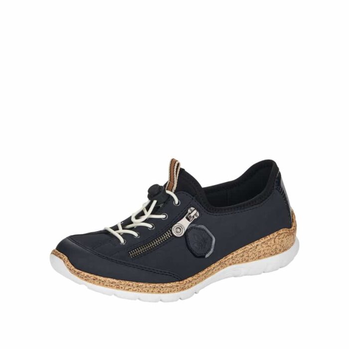 Rieker sneakers til dame i blå med memosoft sål