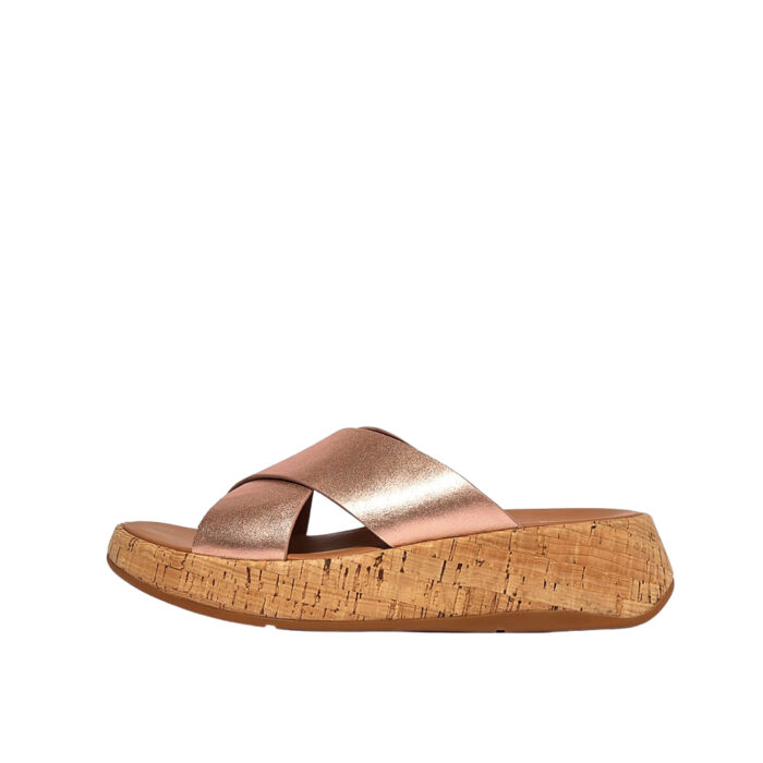 Fitflop sandal dame i guld med corkhæl