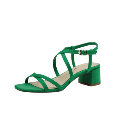Tamaris sandal dame i grøn med hæl