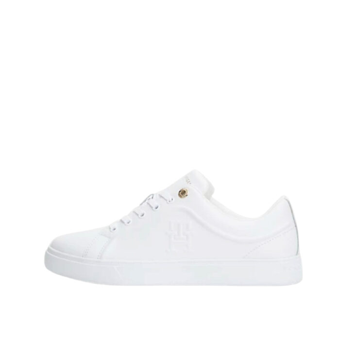 Tommy hilfiger sneakers dame i hvid med logo