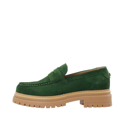 Cashott loafers i grøn til dame 61250004