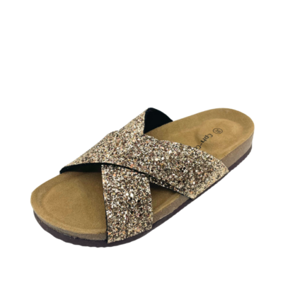 Cph-Comfort sandal i guld glimmer til dame 20355