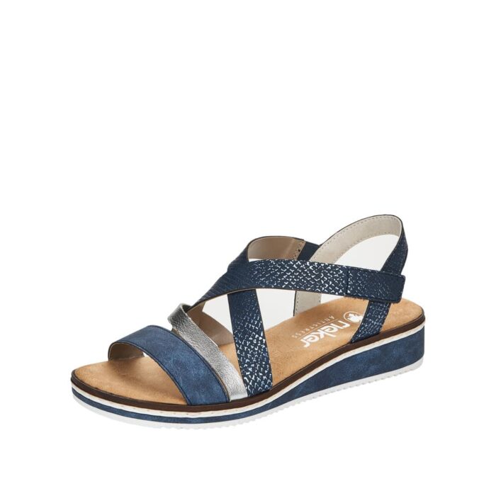 Rieker sandal i blå til dame