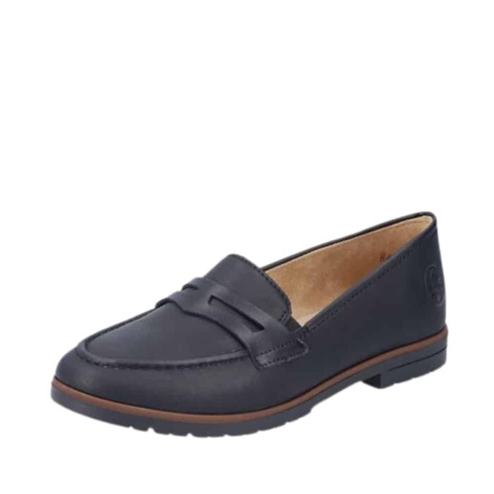 Rieker loafers til dame i sort