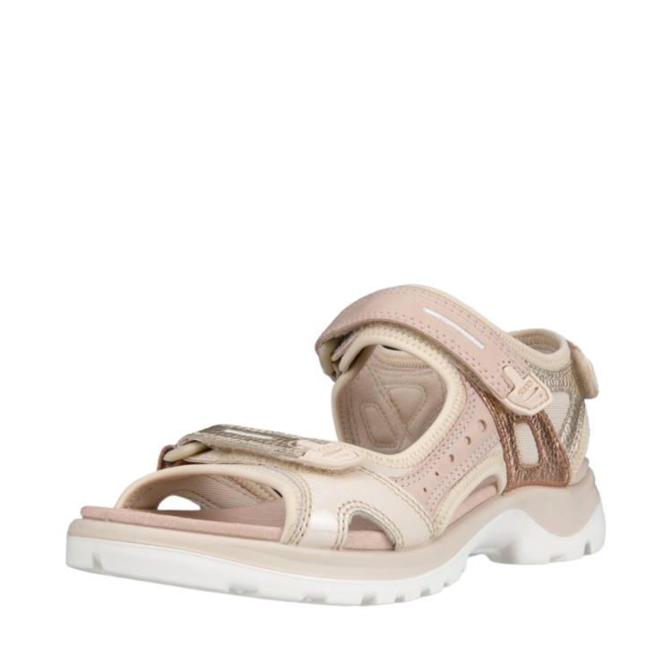 Ecco Offroad sandal dame i light rose med 3 velcro remme