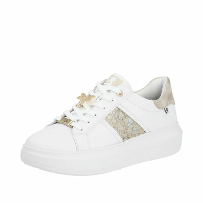 Rieker Revolution sneakers til dame i hvid. Med guld detaljer og stødabsorberende såler.
