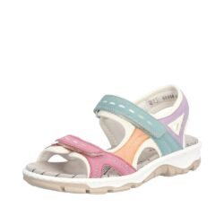 Rieker sandal til dame i flot farvekombination med hæl rem og antistress sål
