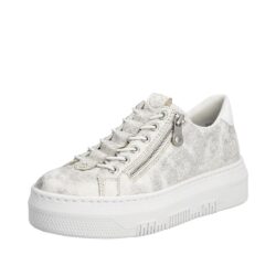 Rieker sneakers til dame i guld med lynlås og antistress sål.