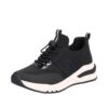 Rieker sneakers til dame i sort med ekstra vidde
