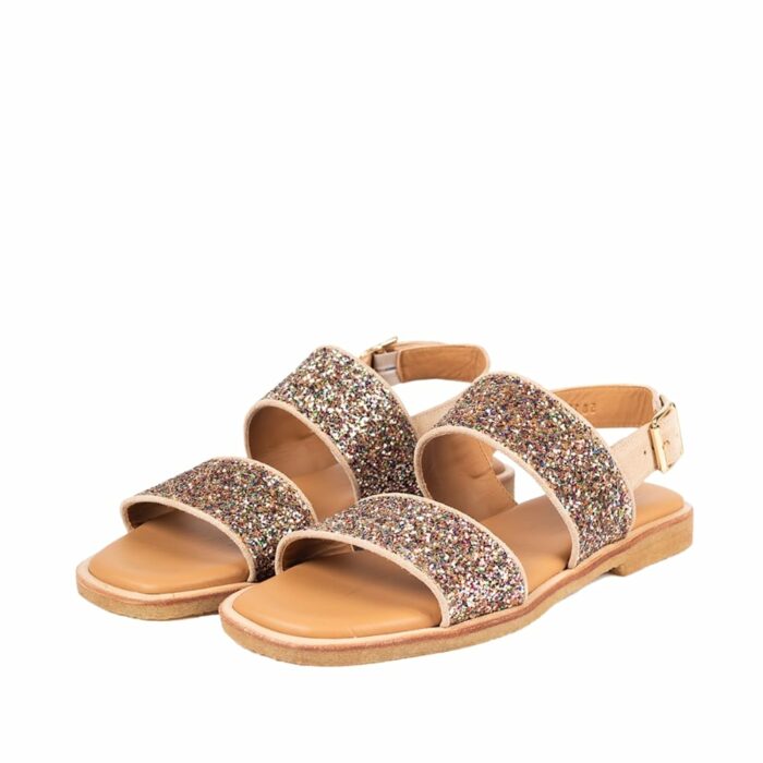 Angulus sandal i multi glimmer til dame. Sandal i bløde læderkvaliteter! Model: 5814-101-8318.