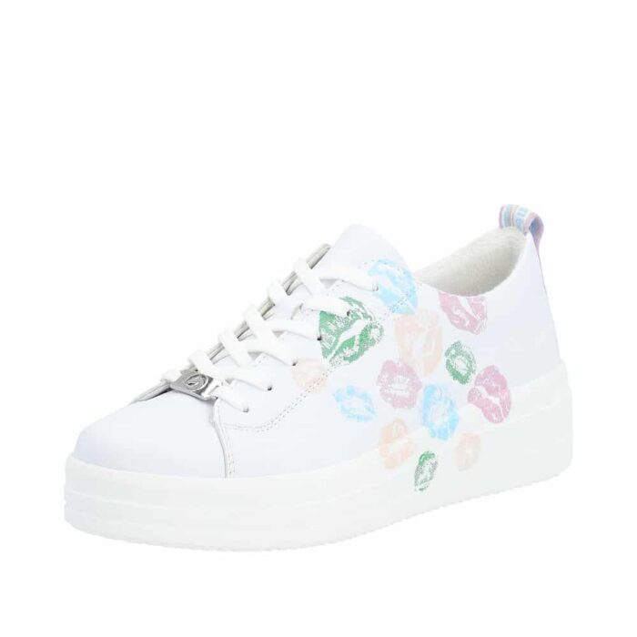 Remonte sneakers til dame i en flot hvid farve med fine detaljer samt flotte farver!