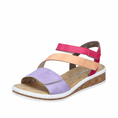 Rieker sandal til dame i farvekombination med stødabsorberende såler