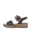 Gabor sandal dame i sort med velcro.