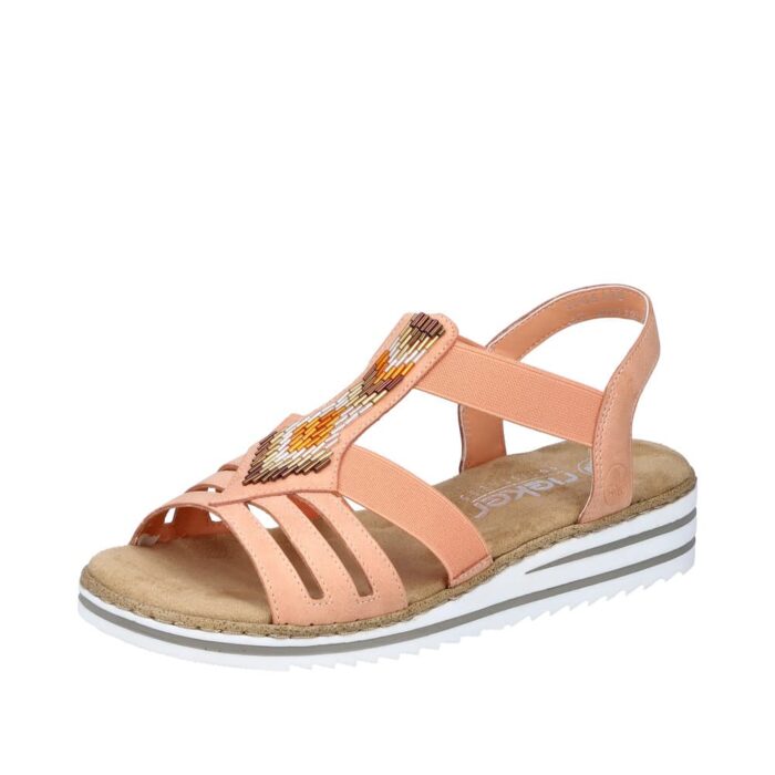Rieker sandal til dame i orange
