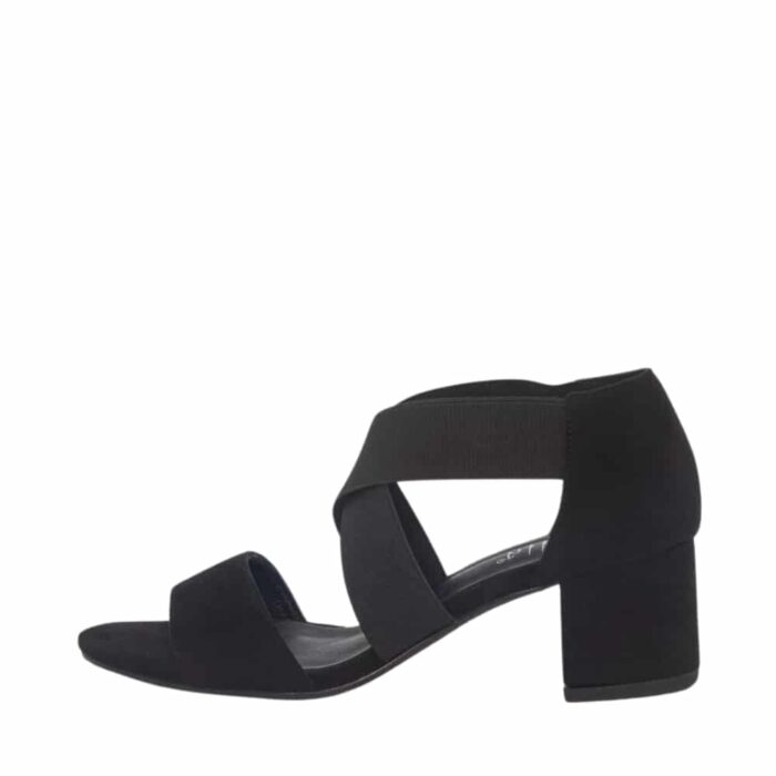 Duffy Rivello Undici sandal dame i sort med elastik rem.