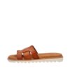 Shoedesign Copenhagen Linda sandal til dame i cognac lavet af skind