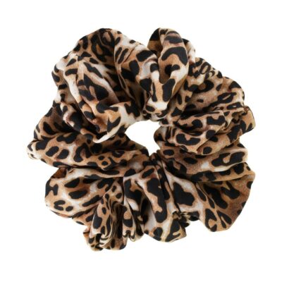 y Stær Isabella Scrunchie hårelastik til dame i leopard mønster.