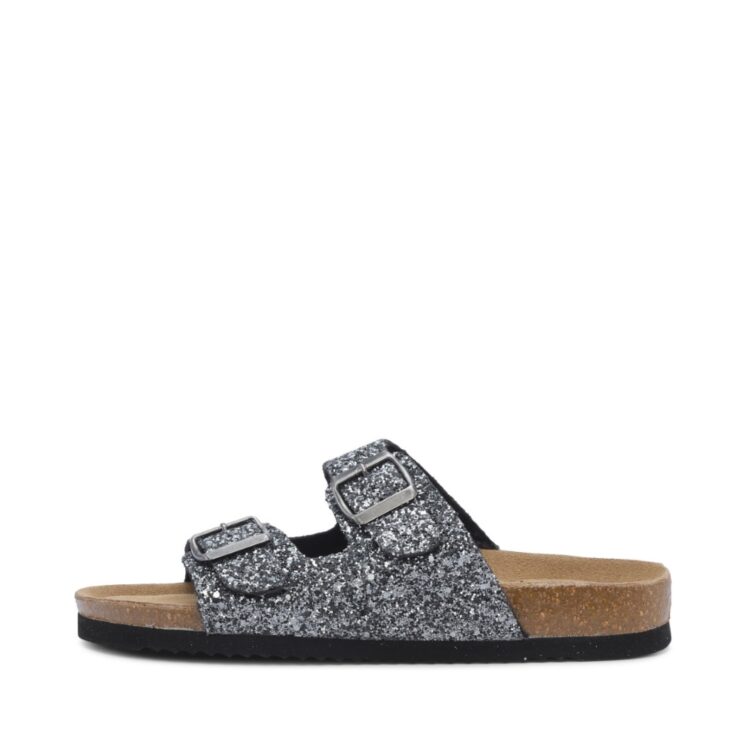 CPH-Comfort Bio sandal i sølv/grå glitter til dame
