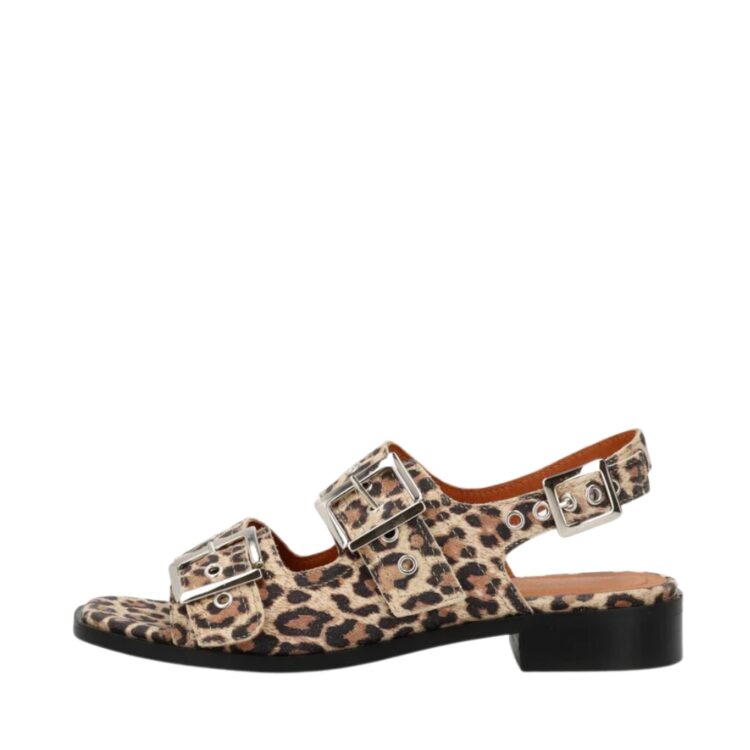 Phenumb Copenhagen Next sandal til dame i leopard. 100% skind med justerbare spænder