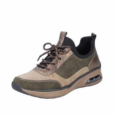 Rieker sneakers til dame i brun med Rieker-Air sål med vindue