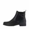 Gabor støvle til dame i sort skind med lynlås og elastik samt let foring