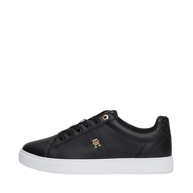 Tommy Hilfiger Elevated Essent sneakers til dame i sort med skindoverdel