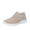 Rieker Ready 2 Go damesko i beige med fast hælkappe og memosoft sål