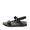 Panama Jack Selma B26 sandal til dame i sort lak, lavet af 100% skind med kilehæl