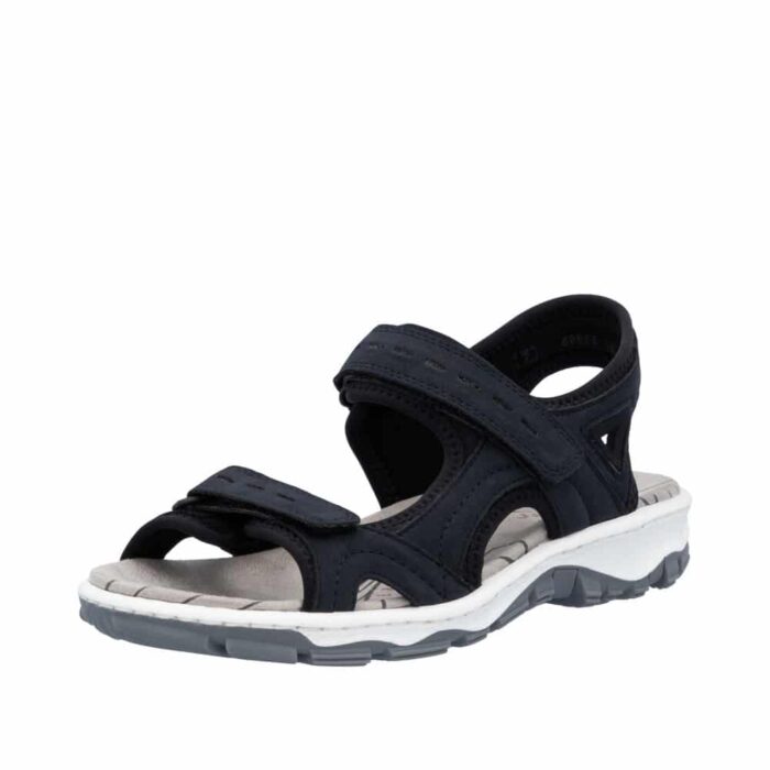 Rieker sandaler til dame i mørkeblå med velcro