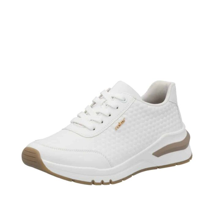 Rieker sneakers til dame i hvid med ekstra vidde H