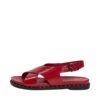 Sofie Schnoor sandal til dame i rød lak, lavet af 100% skind med gummisål og krydsrem