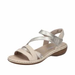 Rieker sandal til dame i beige med velcro