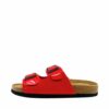CPH-Comfort Bio sandal til dame i rød lak med to justerbare spænder og ruskinds indersål