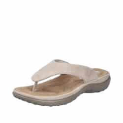 Rieker sandal til dame i beige med tå-rem og stødabsorbering