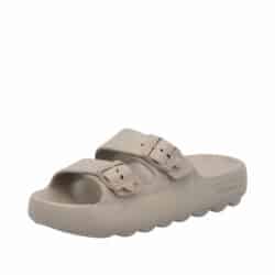 Rieker sandal til dame i beige med justerbare spænder og plateausål