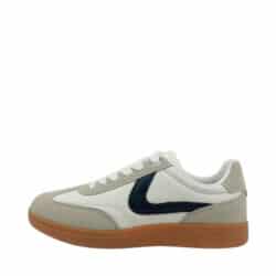 Rugged Gear Retro Indoor sneakers til dame i hvid og grå med sort detalje samt snørebånd