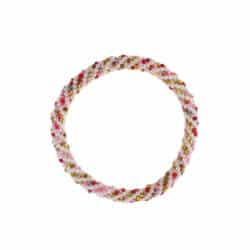 By Stær nepal armbånd i pink og hvid kombination