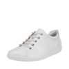 Ecco sneakers til dame i hvid, lavet af læder med snørebånd og udtagelig sål