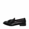 Duffy Pedalino Due loafers til dame i sort med flæse detaljer og en lille hæl på 2,5 cm.