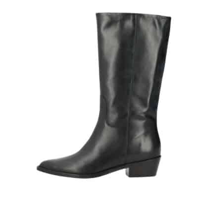 Phenumb Copenhagen Confidence støvle til dame i sort læder med spids snude og blokhæl på 4,5 cm