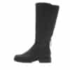 Gabor lang støvle til dame i sort med skindoverdel og udtagelig sål samt funktionel lynlås